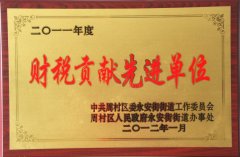 710公海无纺布荣获财税贡献先进单位